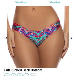 NWT Luli Fama Besos De Sal full rouched back Bottoms size medium.